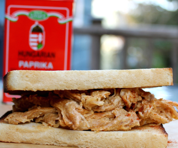Post image for VeganMoFo 26:  Wednesday = Dinner (Soy Curl Paprikash Sandwich + GIVEAWAY!)