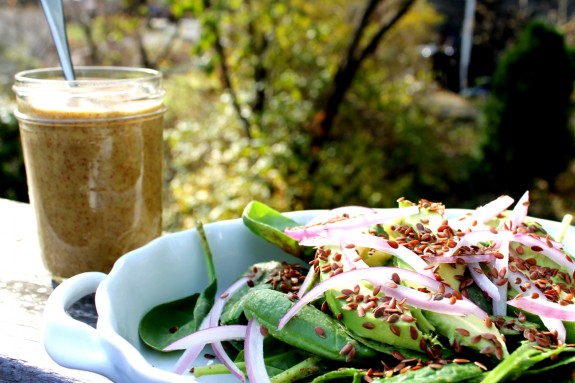 Superfood Cuisine Spinach Salad and Mulberry-Mustard Dressing