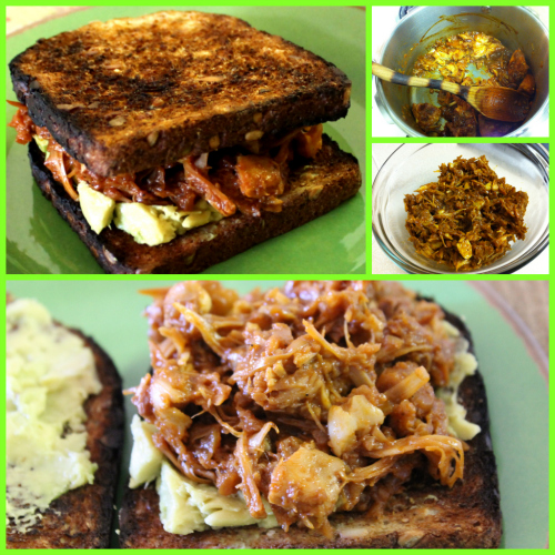Post image for Pigs are friends, not food. Eat this BBQ Pulled Jackfruit Sandwich.